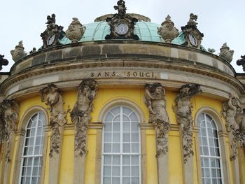 Low angle view of historical building against sky