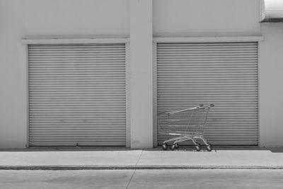 Shopping car by shutter