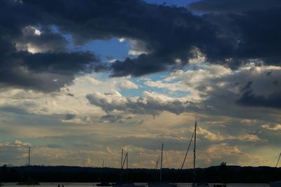 Scenic view of cloudy sky at sunset