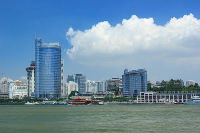 Modern cityscape against sky