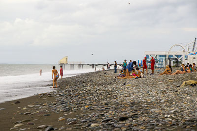 Group of people on beach