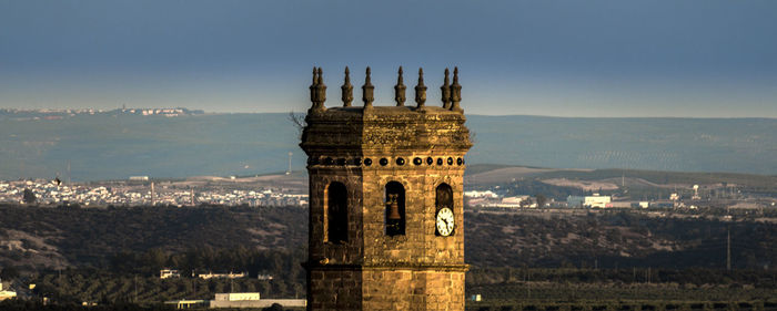 View of clock tower in city