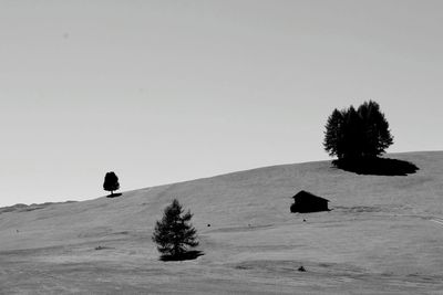 Scenic view of landscape against clear sky