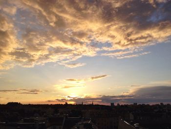 Sunset over landscape