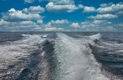 Scenic view of sea against sky