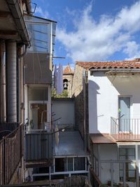 Low angle view of buildings against sky