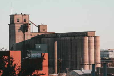 Exterior of old building against clear sky