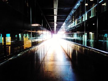 View of illuminated tunnel