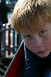 Close-up portrait of boy