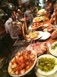 Close-up of served food