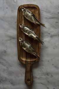 High angle view of bread on table