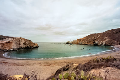 Scenic view of little harbor, on catalina island, california.