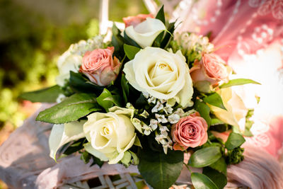 Close-up of rose bouquet