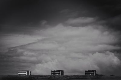 Storm clouds over land