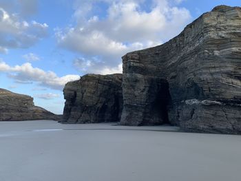 Playa de las catedrales. a natural place in galicia, as beautiful as magical