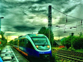 View of railroad tracks against sky