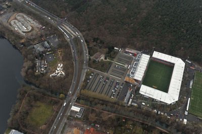 High angle view of cityscape