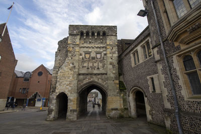 Low angle view of historic building