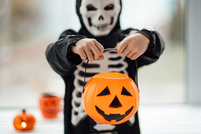 Close-up of jack o lantern