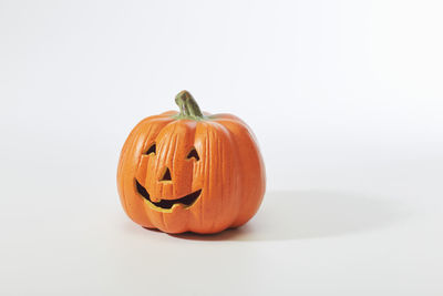 Close-up of pumpkin against white background