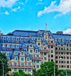 Low angle view of building against sky