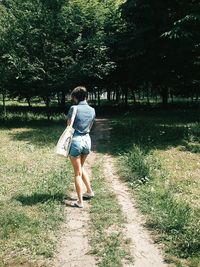 Girl standing in park