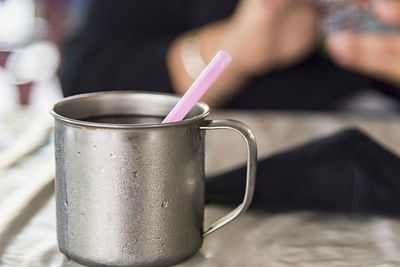 Close-up of drink on table