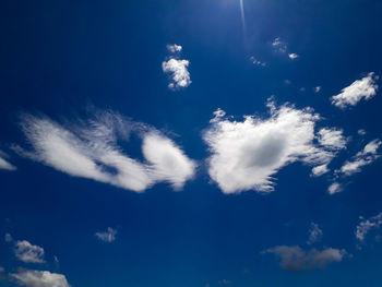 Low angle view of clouds in sky