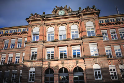 Low angle view of historical building against sky