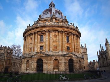 Low angle view of radcliffe camera, oxford against the sky