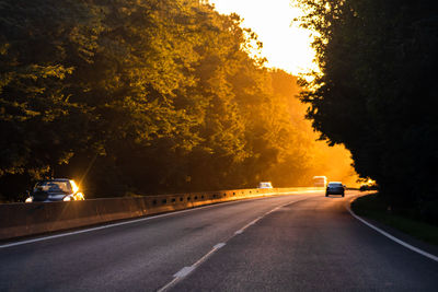 Empty road at night