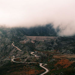 High angle view of landscape against sky