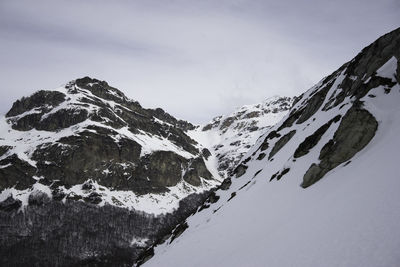 Snow covered mountain against sky