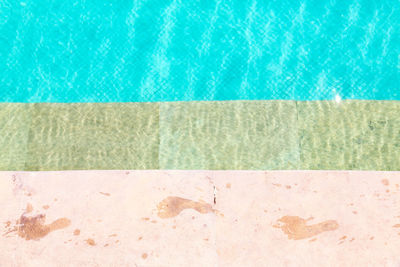 Close-up of the side of a swimming pool