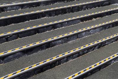 High angle view of empty road