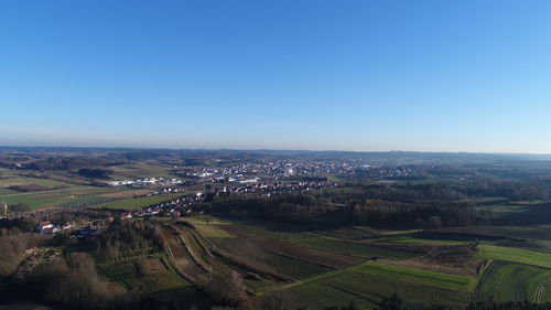 High angle view of city