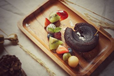 Close-up of fruits on table