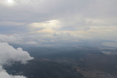 Aerial view of landscape against sky