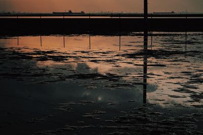 Reflection of clouds in water