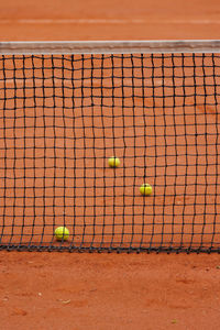 Close-up of tennis court