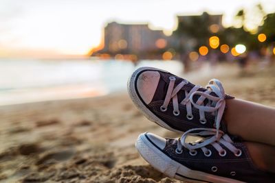 Shoes on the beach