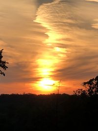 Scenic view of dramatic sky during sunset