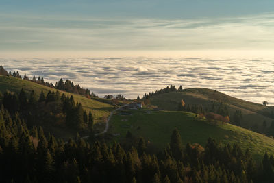 Panoramic view of landscape against sky