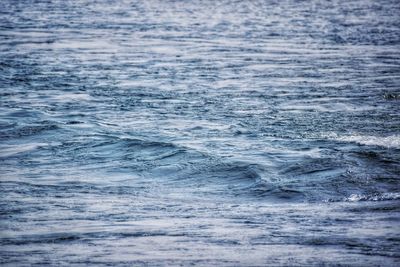 Full frame shot of rippled water in sea