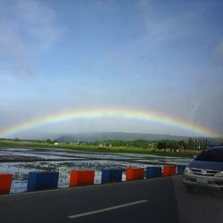 Road against cloudy sky