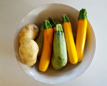 High angle view of fresh vegetables