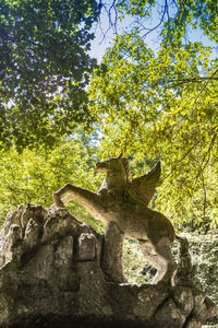 Low angle view of a statue