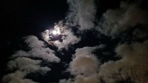 Low angle view of sky at night