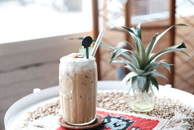 Close-up of drink on table