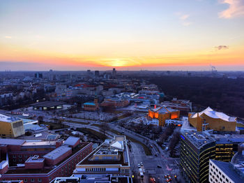 Cityscape at sunset